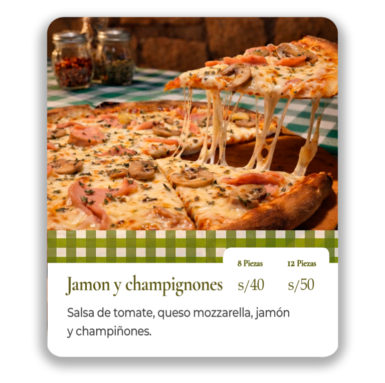 proyecto masa pizzas-jamon y champiñones